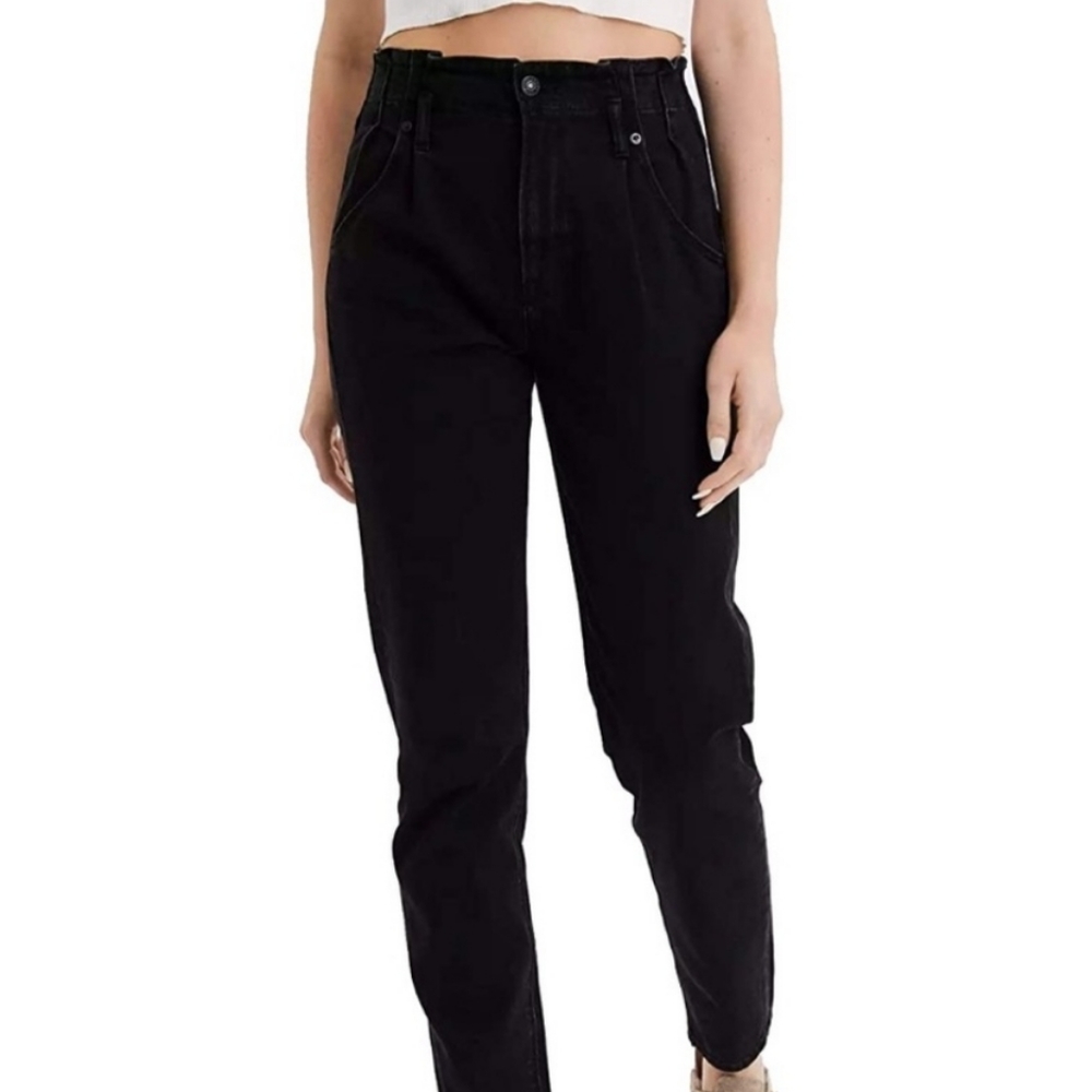 American Eagle paper bag waist mom jean worn twice